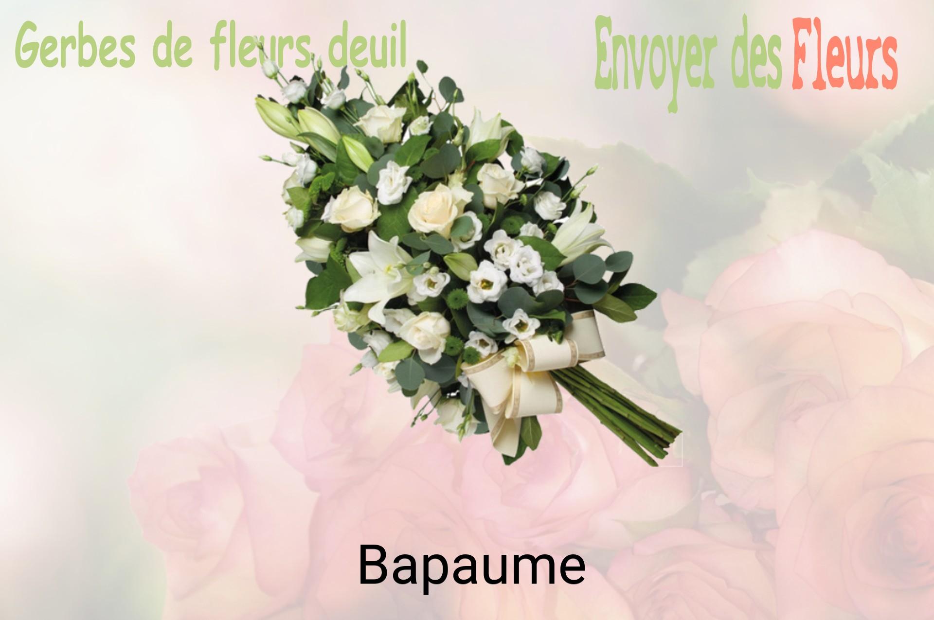 Gerbe de fleurs de deuil livrée à Bapaume